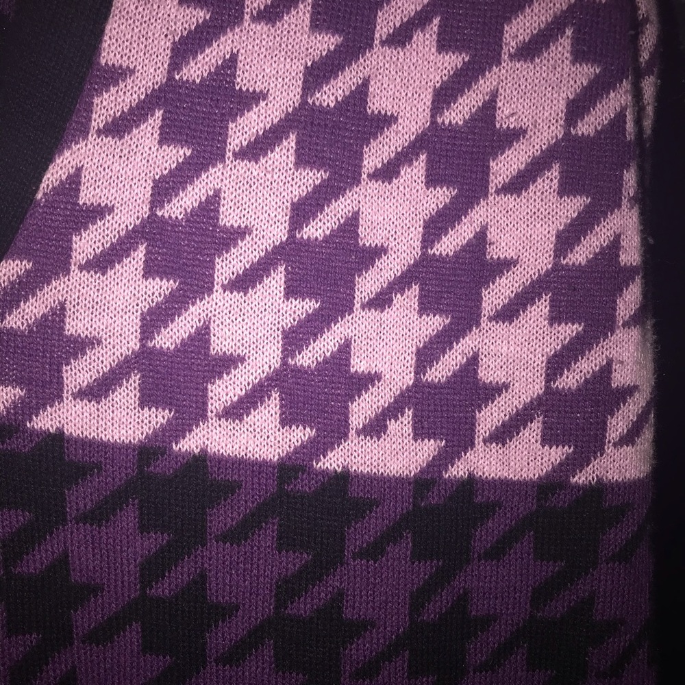 Houndstooth Duster Sweater - Picture 2 of 2